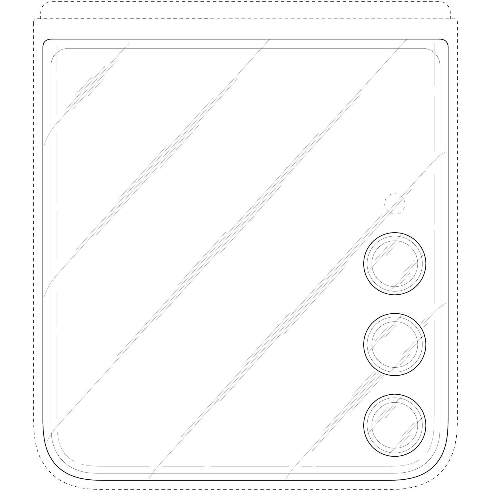Vue de face du Samsung Galaxy Z Flip 7 avec téléobjectif Vue de face du Samsung Galaxy Z Flip 7 avec téléobjectif