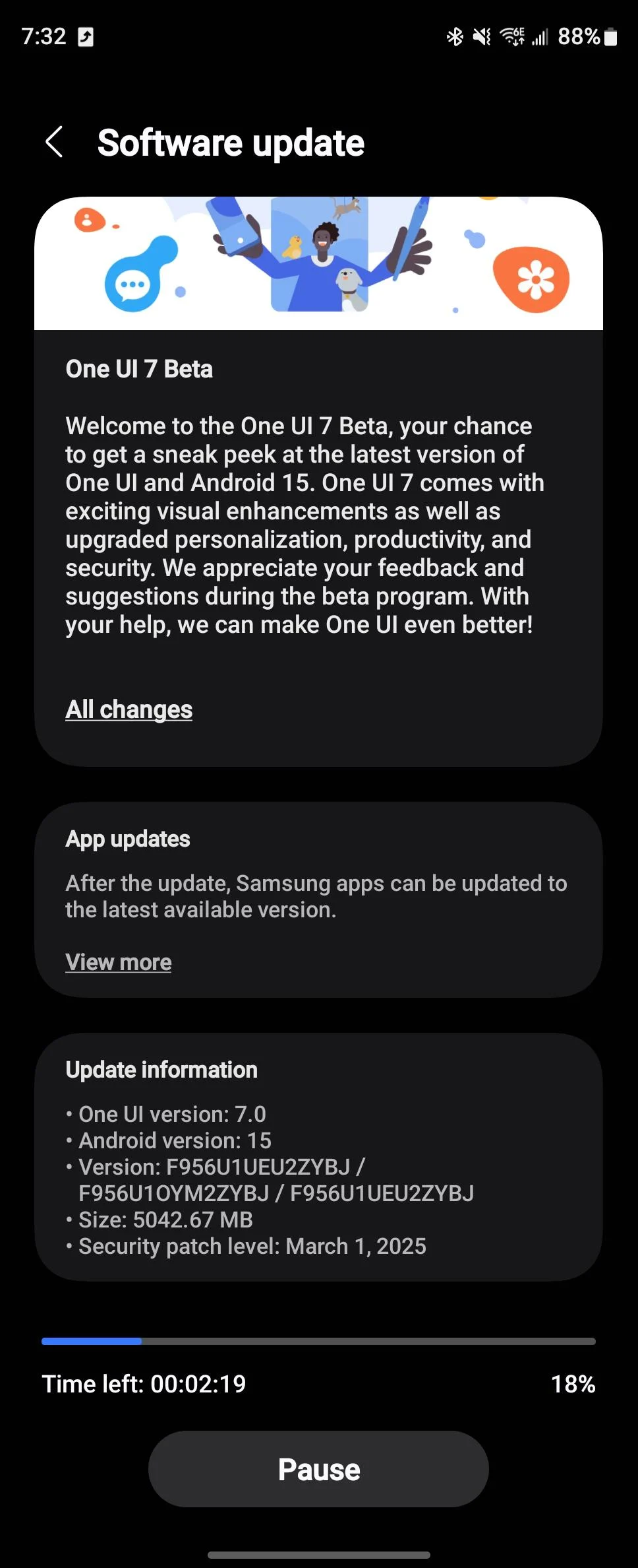 Samsung Galaxy Z Fold 6 One UI 7 Beta Update Image 1 Samsung Galaxy Z Fold 6 One UI 7 Beta Update Image 1