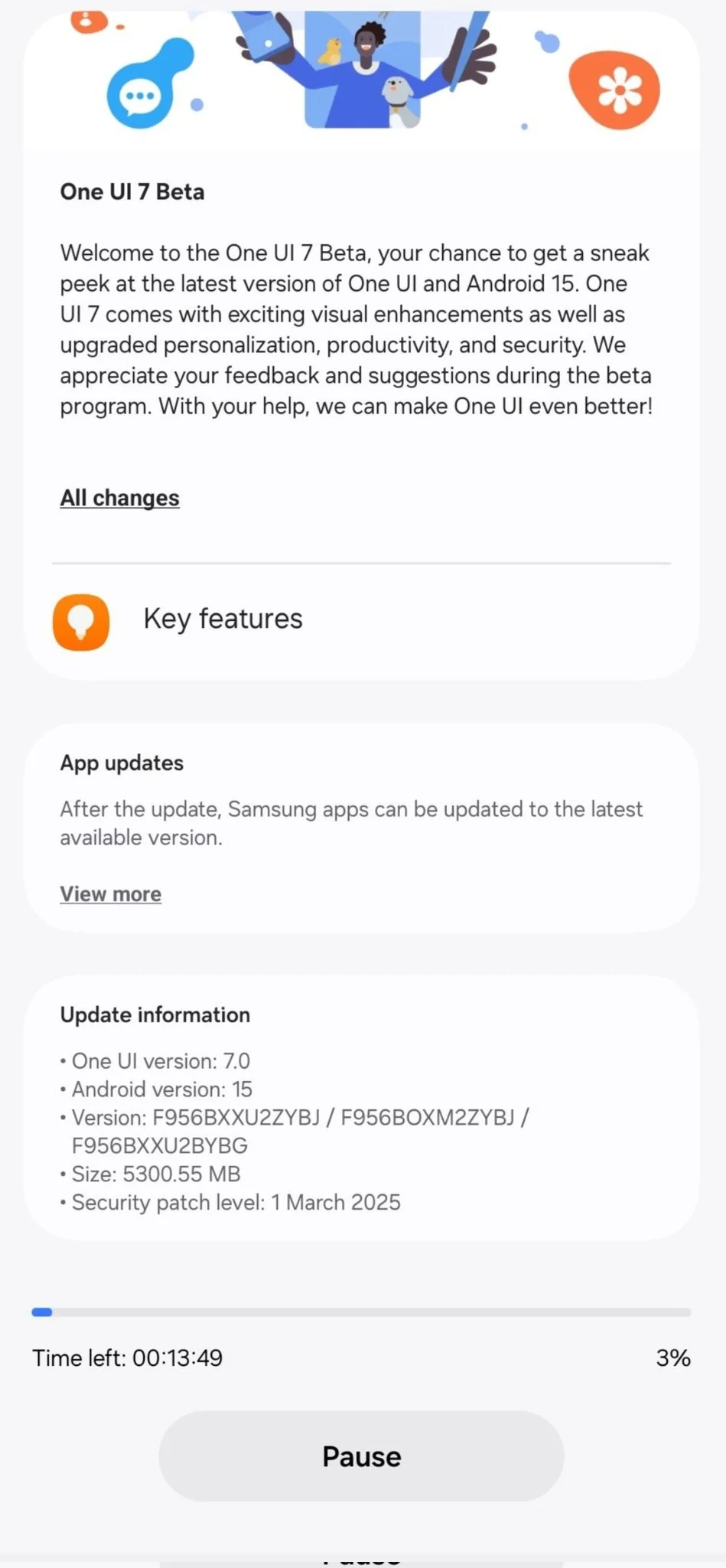 Samsung Galaxy Z Fold 6 One UI 7 Beta Update Image 2 Samsung Galaxy Z Fold 6 One UI 7 Beta Update Image 2