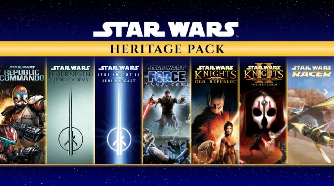 Un beau cadeau pour les fans : une édition physique du Star Wars Heritage Pack a été annoncée pour la Nintendo Switch. Elle comprendra sept jeux de la série emblématique. Un beau cadeau pour les fans : une édition physique du Star Wars Heritage Pack a été annoncée pour la Nintendo Switch. Elle comprendra sept jeux de la série emblématique.