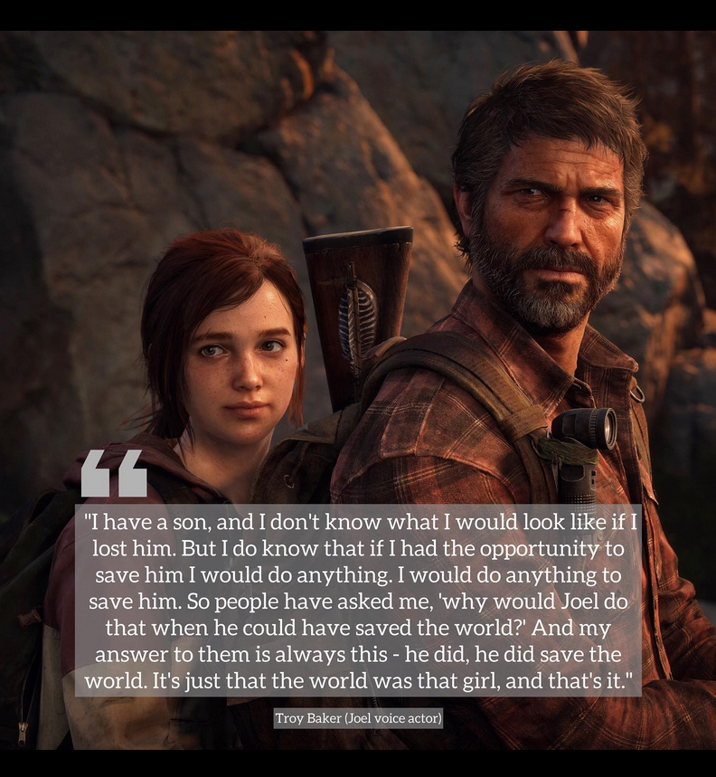 Troy Baker, qui incarne Joel dans The Last of Us, a déclaré que sa vision de la fin de la première partie du jeu a été modifiée par la naissance de son fils.-2 Troy Baker, qui incarne Joel dans The Last of Us, a déclaré que sa vision de la fin de la première partie du jeu a été modifiée par la naissance de son fils.-2