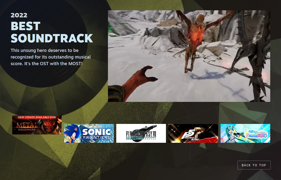 Valve a présenté les 11 nominations de la cérémonie des Steam Awards, dont : "Jeu de l'année", "Meilleure histoire", "Meilleure bande sonore", etc.-9 Valve a présenté les 11 nominations de la cérémonie des Steam Awards, dont : "Jeu de l'année", "Meilleure histoire", "Meilleure bande sonore", etc.-9