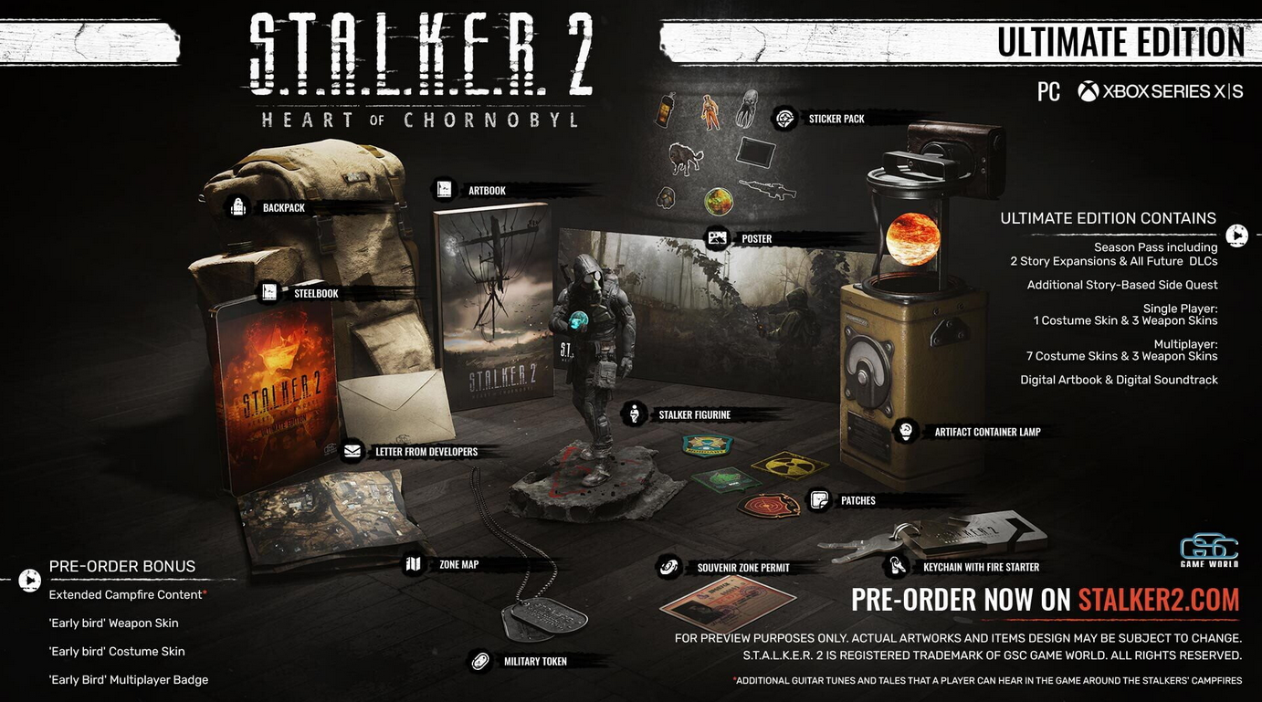 Le prix de l'édition collector de S.T.A.L.K.E.R. 2 : Heart of Chornobyl augmentera de 40 dollars, passant de 340 à 380 dollars.-2 Le prix de l'édition collector de S.T.A.L.K.E.R. 2 : Heart of Chornobyl augmentera de 40 dollars, passant de 340 à 380 dollars.-2