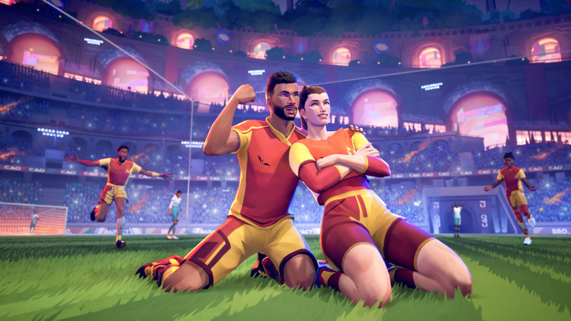 Gameplay du match de rattrapage - la scène du match Gameplay du match de rattrapage - la scène du match