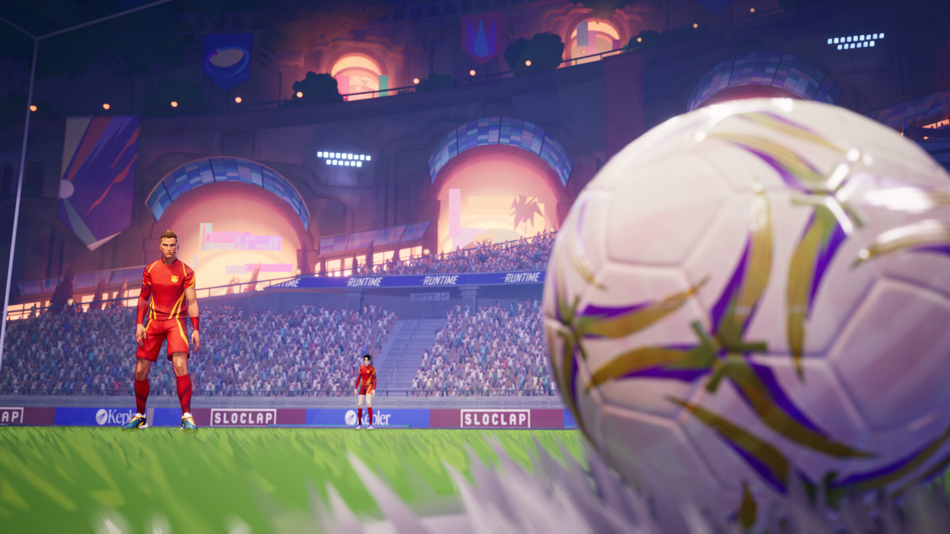 Joueurs sur le terrain de football de Rematch Joueurs sur le terrain de football de Rematch