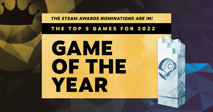 Valve a présenté les 11 nominations de la cérémonie des Steam Awards, dont : "Jeu de l'année", "Meilleure histoire", "Meilleure bande sonore", etc. Valve a présenté les 11 nominations de la cérémonie des Steam Awards, dont : "Jeu de l'année", "Meilleure histoire", "Meilleure bande sonore", etc.