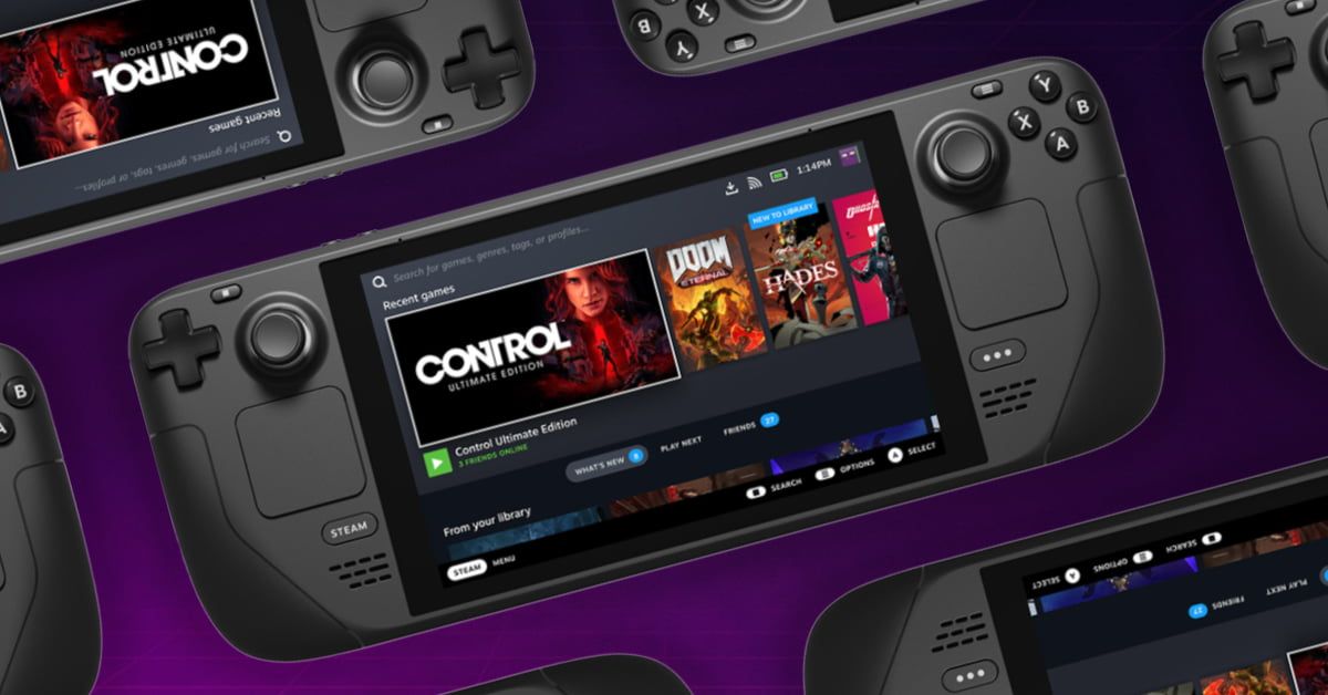 À l'occasion du 20e anniversaire du lancement de la plateforme Steam, Valve propose aux joueurs d'importantes réductions sur la console portable Steam Deck. À l'occasion du 20e anniversaire du lancement de la plateforme Steam, Valve propose aux joueurs d'importantes réductions sur la console portable Steam Deck.