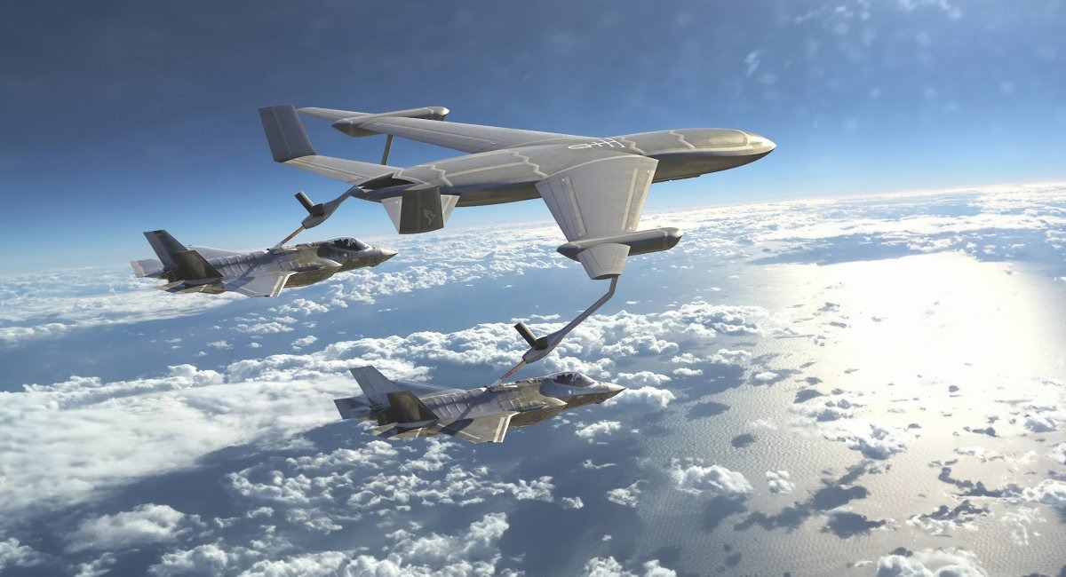 Le concept d'un distributeur de carburant surbaissé Le concept de Lockheed Martin d'un ravitailleur à profil bas