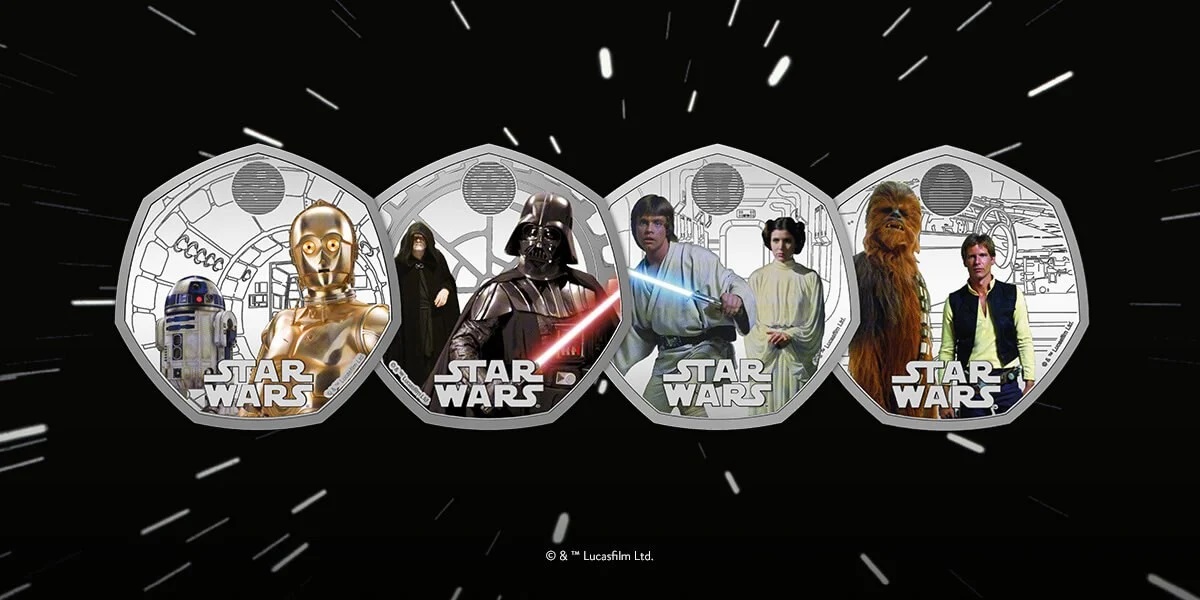 Un cadeau royal pour les fans de Star Wars : la Monnaie britannique a sorti une collection numismatique à l'effigie des personnages de la saga cinématographique emblématique. Un cadeau royal pour les fans de Star Wars : la Monnaie britannique a sorti une collection numismatique à l'effigie des personnages de la saga cinématographique emblématique.