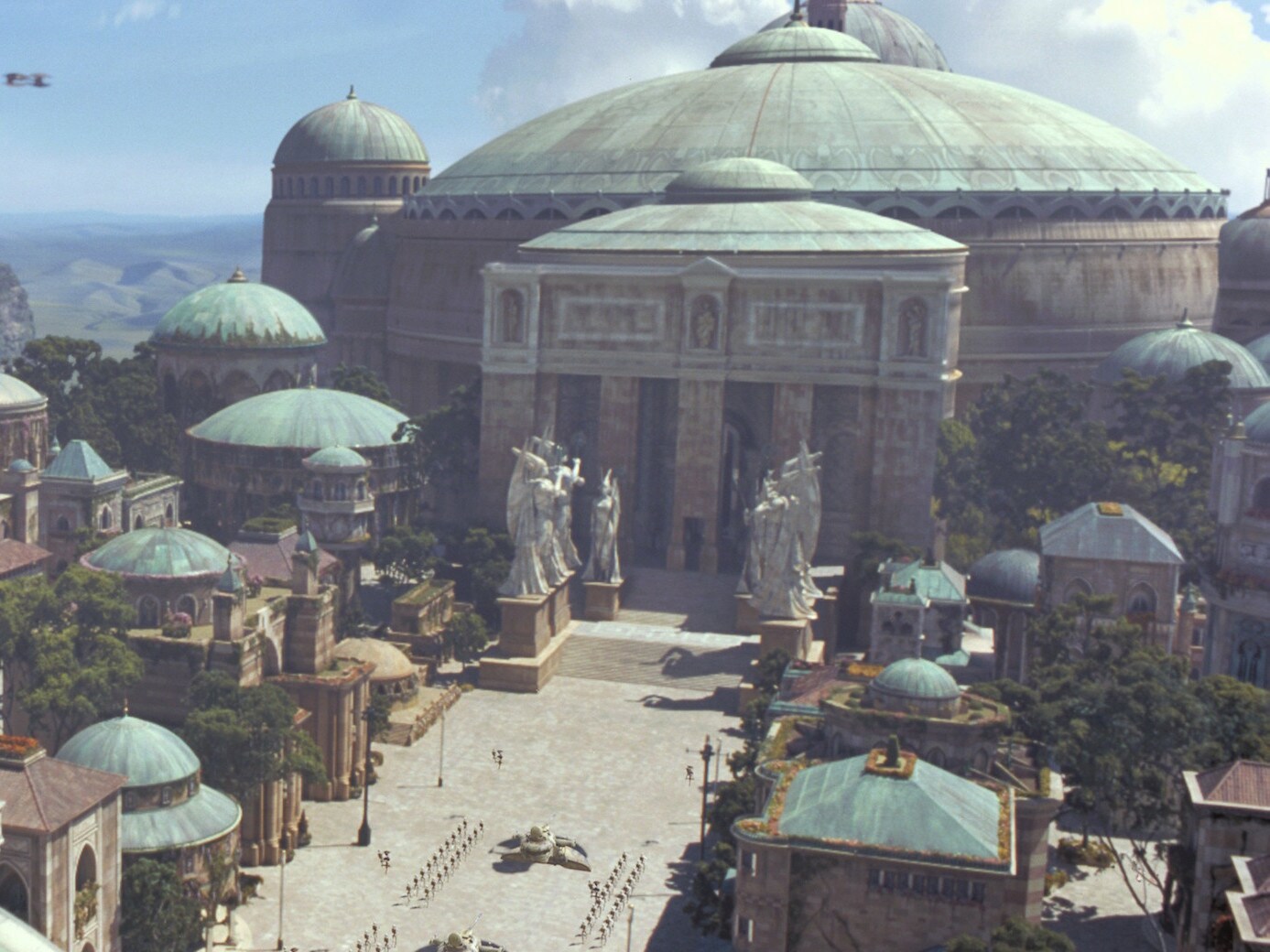 Le palais royal de Teed sur la planète Naboo