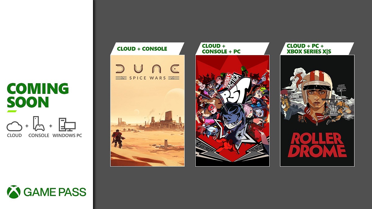 Au cours de la deuxième quinzaine de novembre, les abonnés au service Xbox Game Pass auront accès à quatre jeux, dont Dune : Spice Wars et Persona 5 Tactica Au cours de la deuxième quinzaine de novembre, les abonnés au service Xbox Game Pass auront accès à quatre jeux, dont Dune : Spice Wars et Persona 5 Tactica
