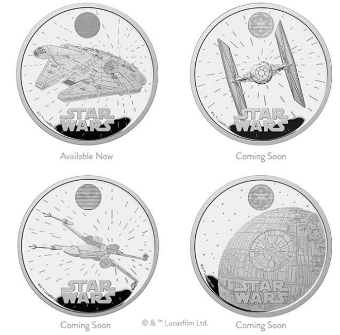 La Monnaie britannique a lancé une collection numismatique mettant en scène trois vaisseaux spatiaux emblématiques et l'Étoile de la Mort de Star Wars.-4 La Monnaie britannique a lancé une collection numismatique mettant en scène trois vaisseaux spatiaux emblématiques et l'Étoile de la Mort de Star Wars.-4