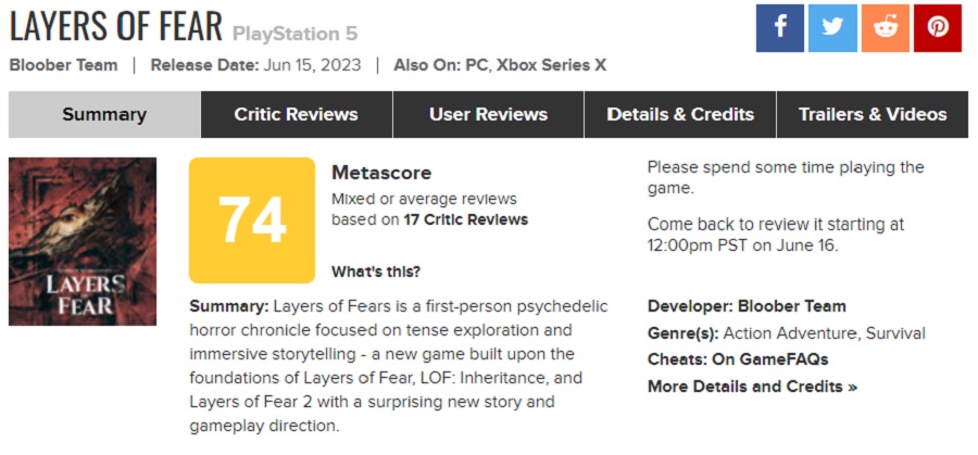 Le meilleur jeu de la Bloober Team, mais pas un jeu d'horreur effrayant - les critiques ont réservé un accueil mitigé à Layers of Fear (2023)-2 Le meilleur jeu de la Bloober Team, mais pas un jeu d'horreur effrayant - les critiques ont réservé un accueil mitigé à Layers of Fear (2023)-2