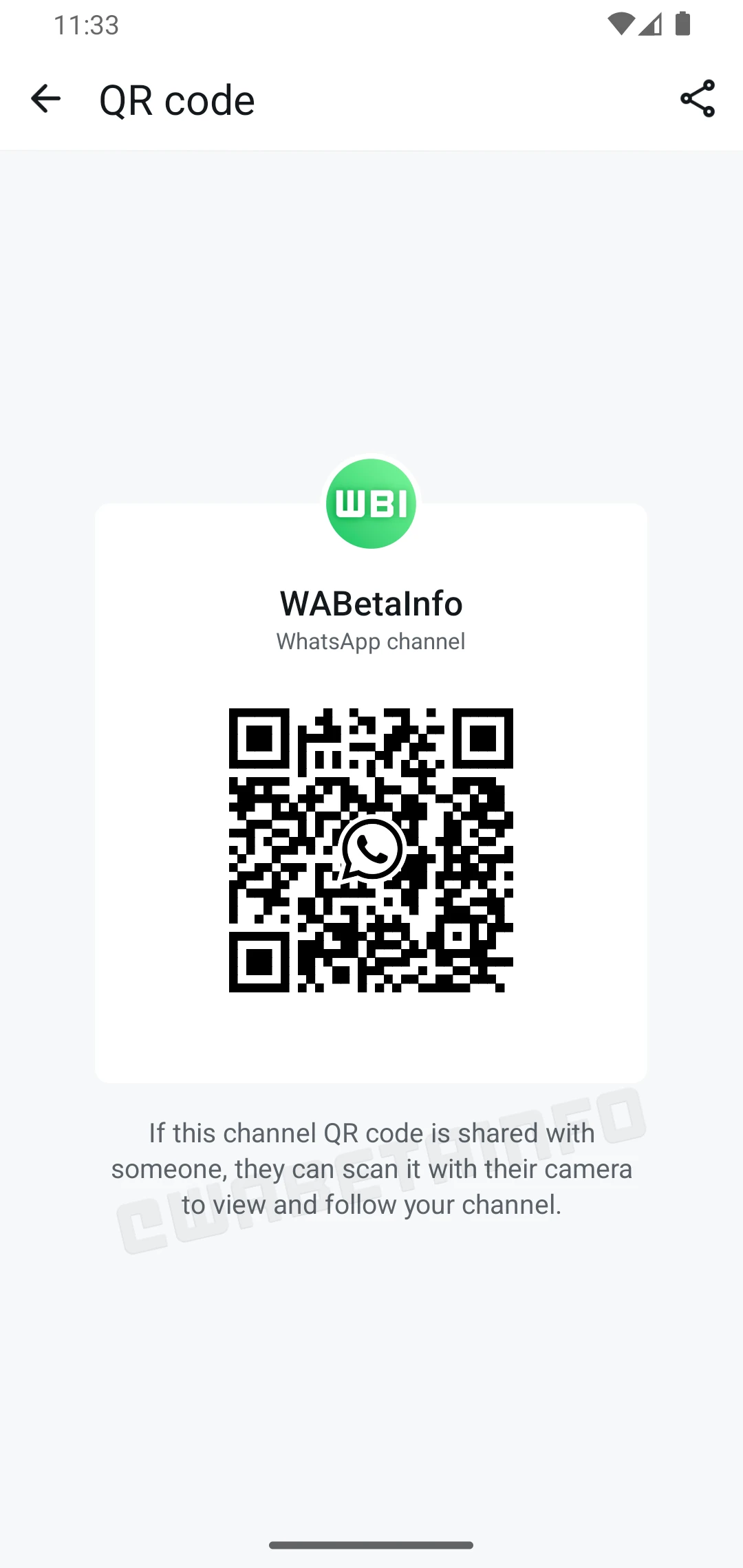 Скриншот бета-приложения WhatsApp с функцией QR-кода Скриншот бета-приложения WhatsApp с функцией QR-кода