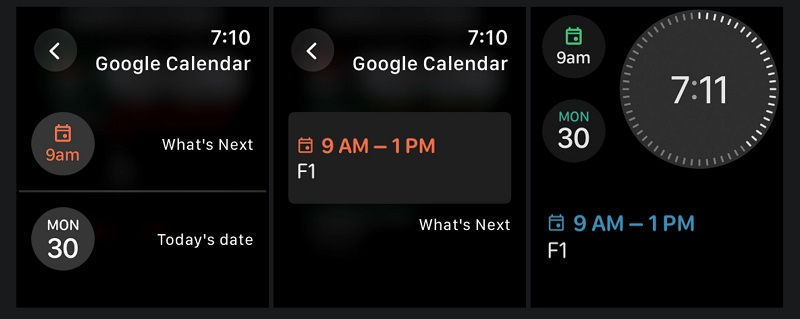 Interface de Google Calendar Interface de Google Calendar
