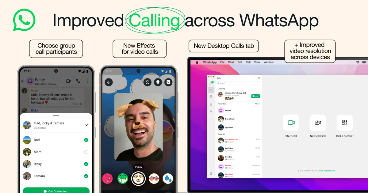 Mise à jour des fonctions d'appel vidéo dans WhatsApp Une icône pour les nouvelles fonctions d'appel vidéo de WhatsApp