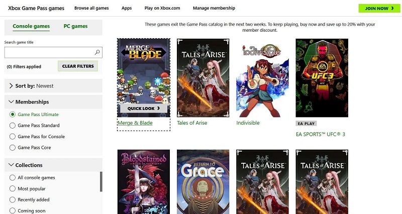 Jeux qui seront retirés du Game Pass en février