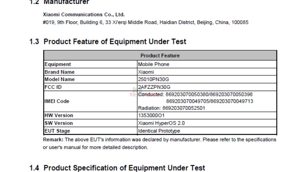 Xiaomi 15 Ultra - Version mondiale sur FCC Xiaomi 15 Ultra - Version mondiale sur FCC