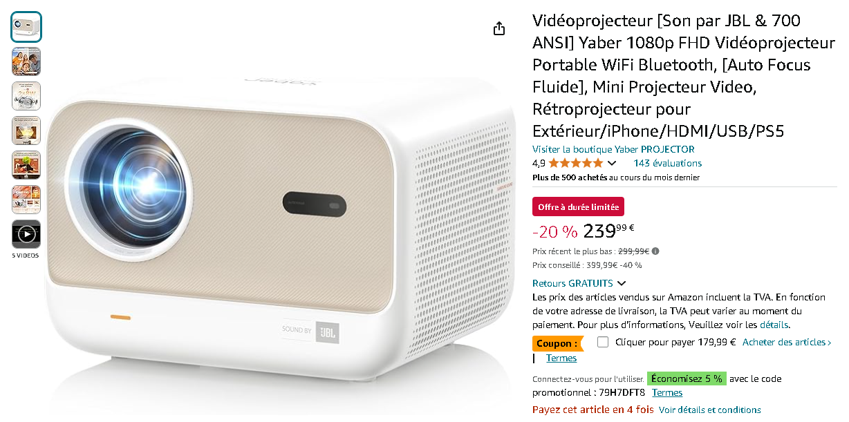 Yaber L2S Vidéoprojecteur Full HD Yaber L2S Vidéoprojecteur Full HD